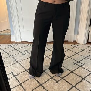 Theory black pinstripe pants